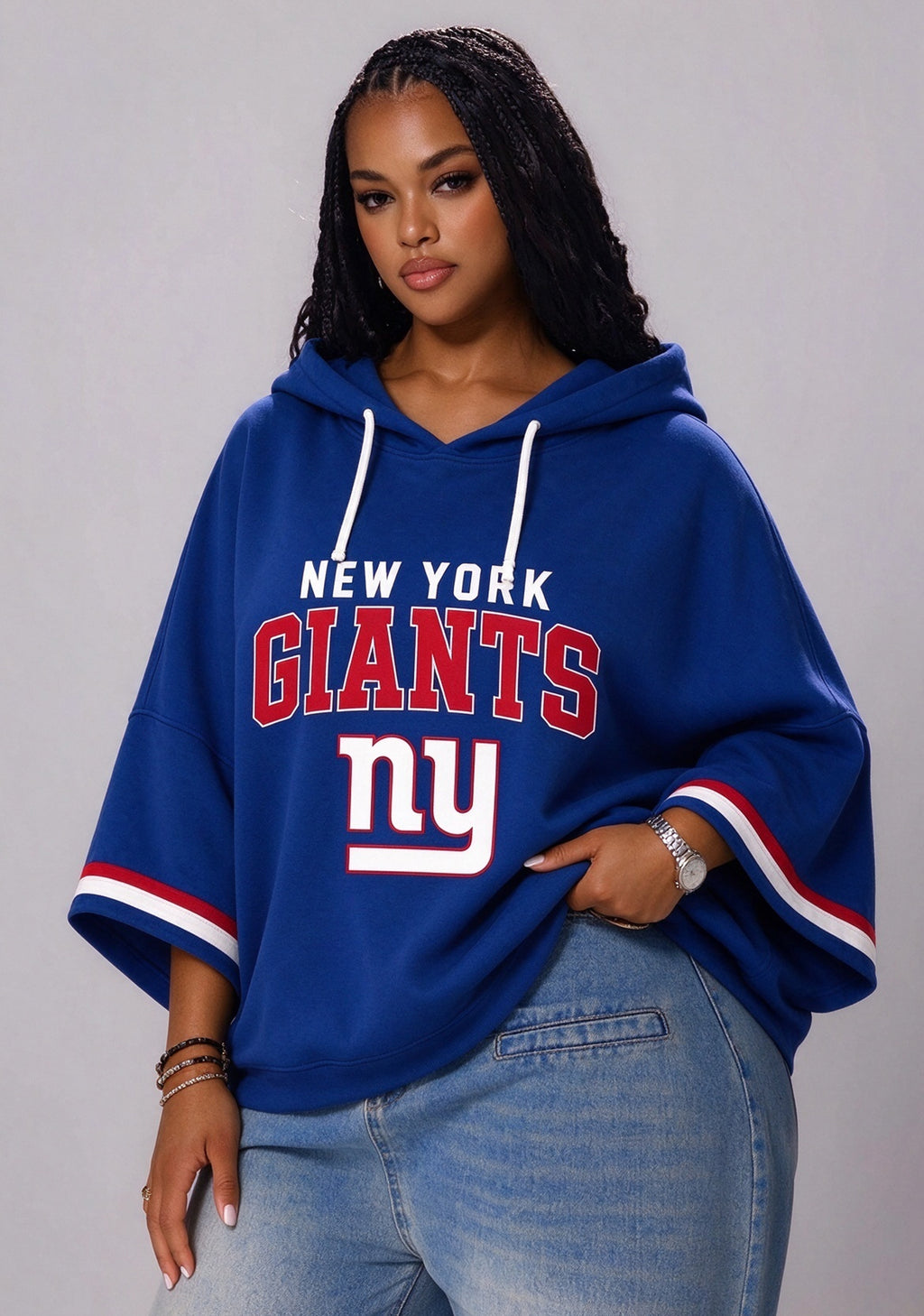 Women’s New York Giants 3/4 Dolman Sleeve Hoodie