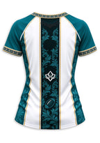 Women's Jacksonville Jaguars Floral Baroque Striped V-Neck T-Shirt