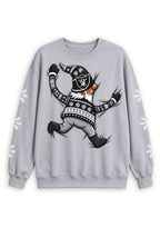 Women's Las Vegas Raiders Christmas Gnome Crewneck Sweatshirt