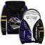 Baltimore Ravens Fleece Lined Zip Up Football Fan Winter Hooded Jacket