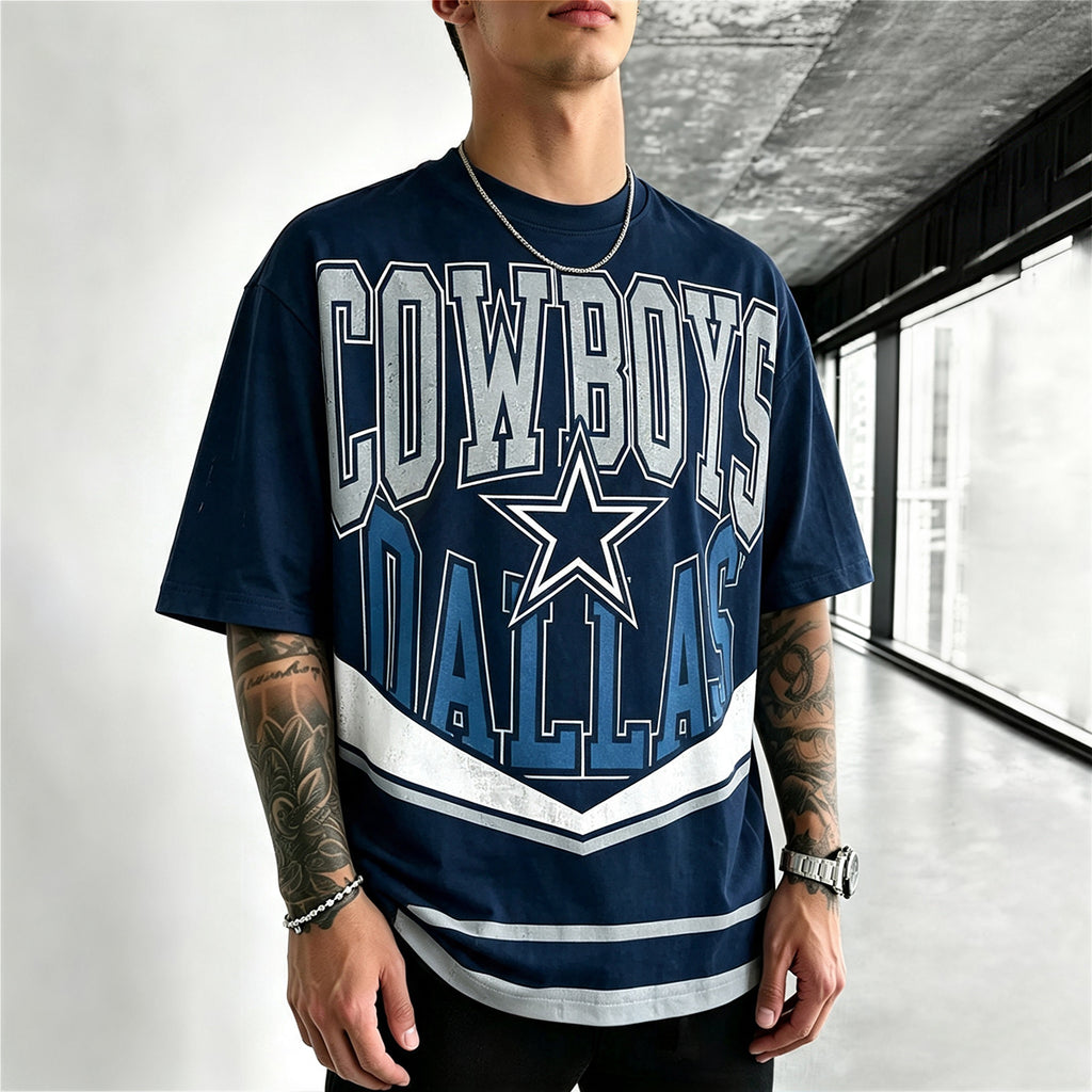 Dallas Cowboys Retro Star Logo Printed T-Shirt