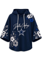 Women’s Dallas Cowboys Floral 3/4 Dolman Sleeve Hoodie