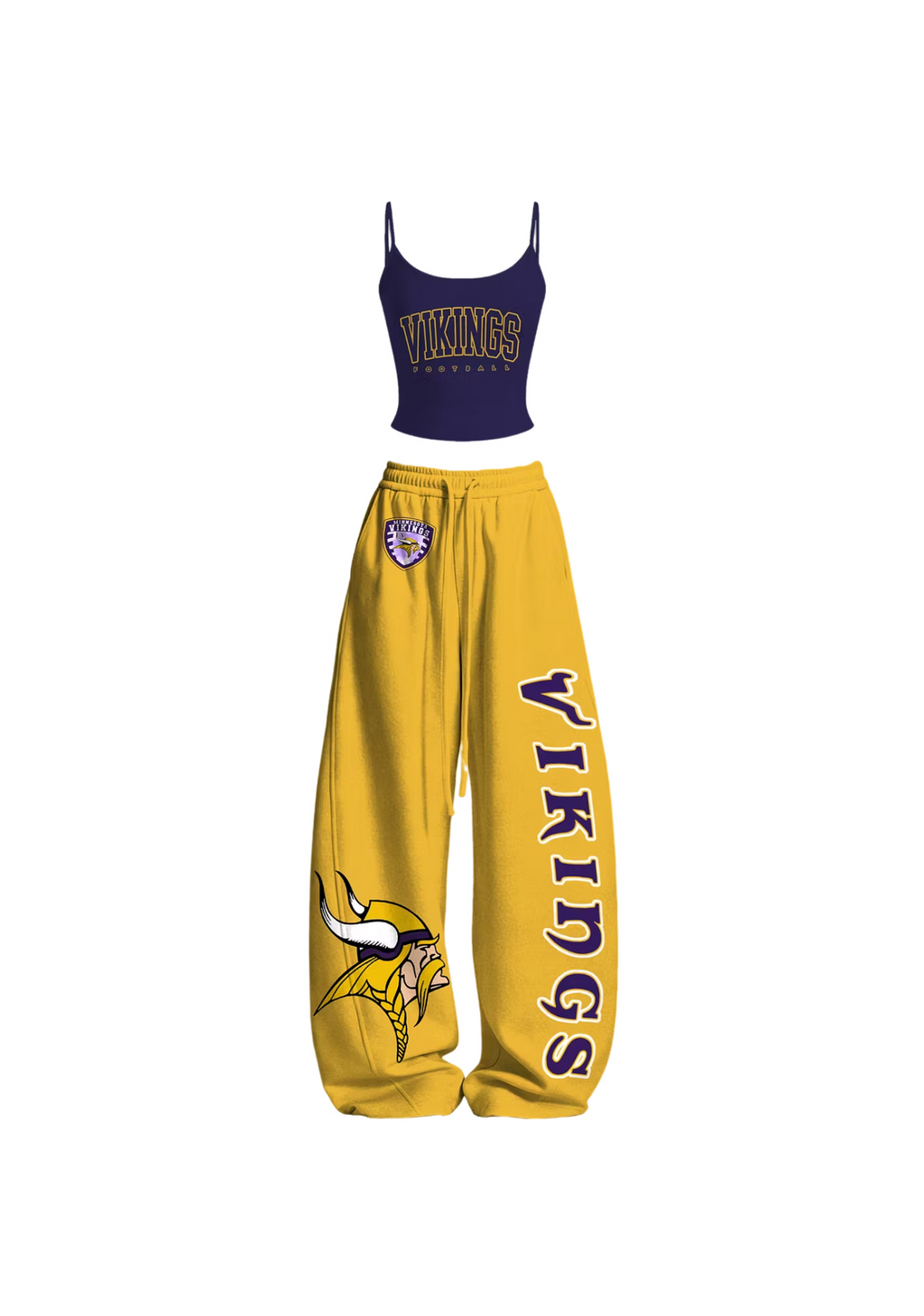 Minnesota Vikings Mascot Tops & Elasticated Trousers Two-Piece Set