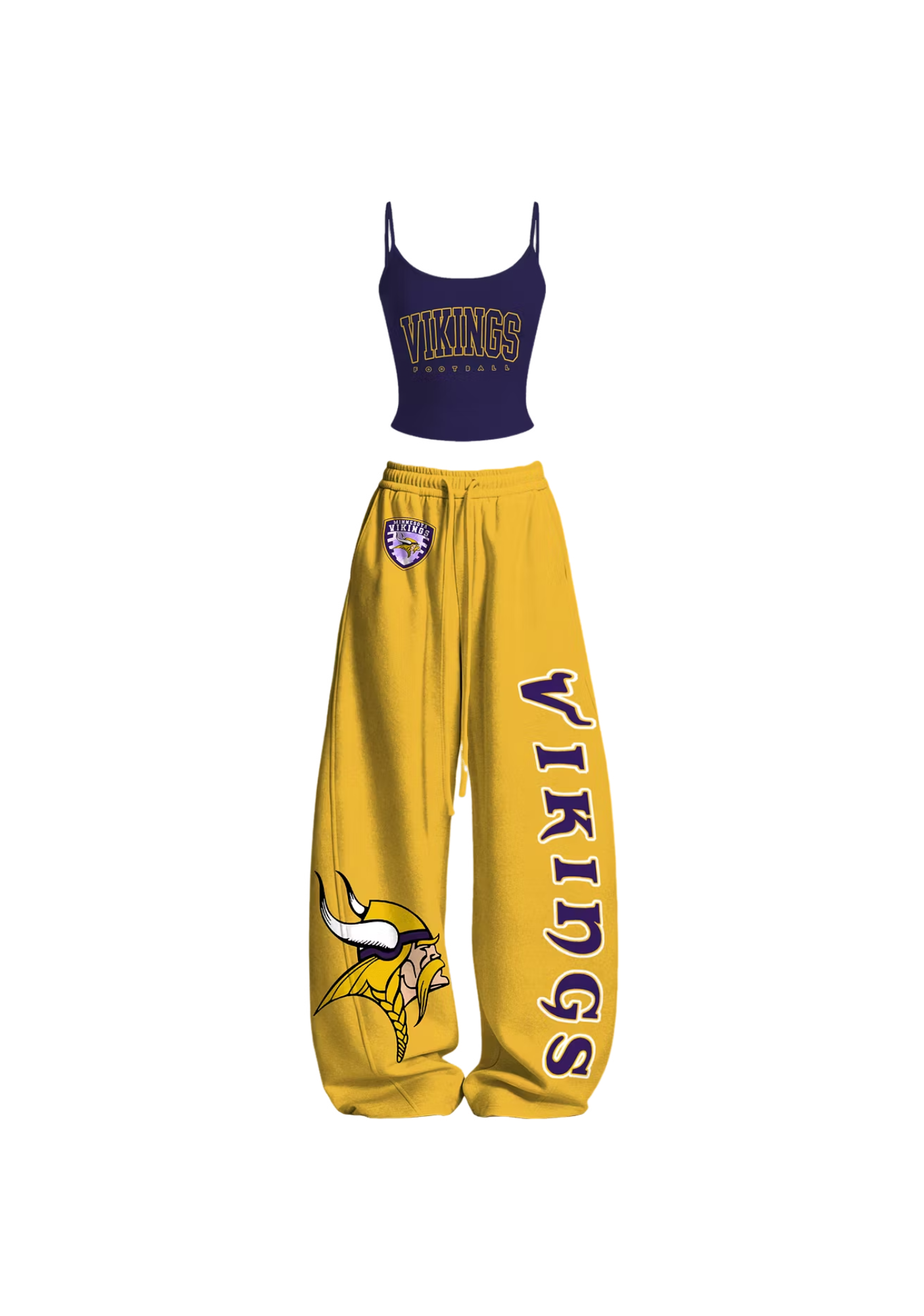 Minnesota Vikings Mascot Tops & Elasticated Trousers Two-Piece Set