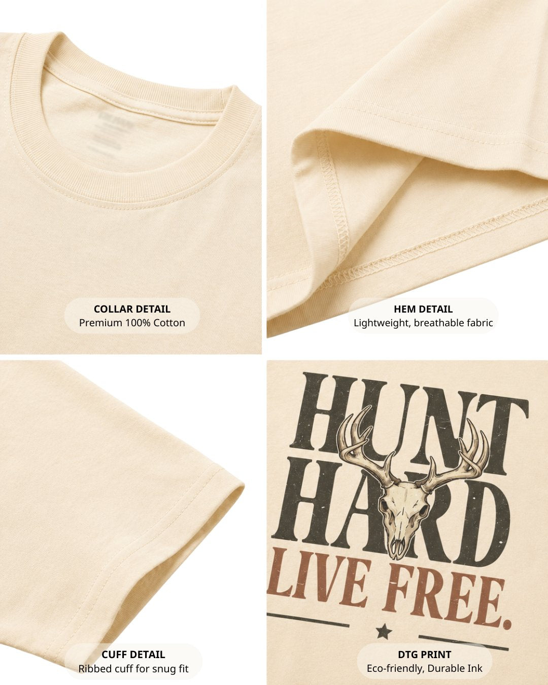 Hunt Hard Live Free POCKET Tee