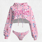 Pokémon Women's Cropped Hoodie & Thong Sets