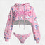 Pokémon Women's Cropped Hoodie & Thong Sets