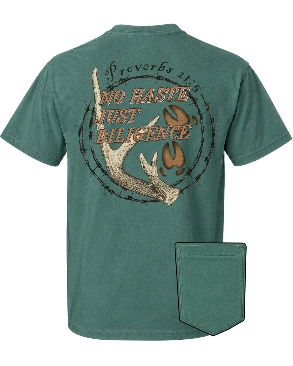 No Haste, Just Diligence POCKET Tee