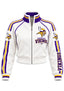 Women's Minnesota Vikings Cropped Zip Up Track Jacket