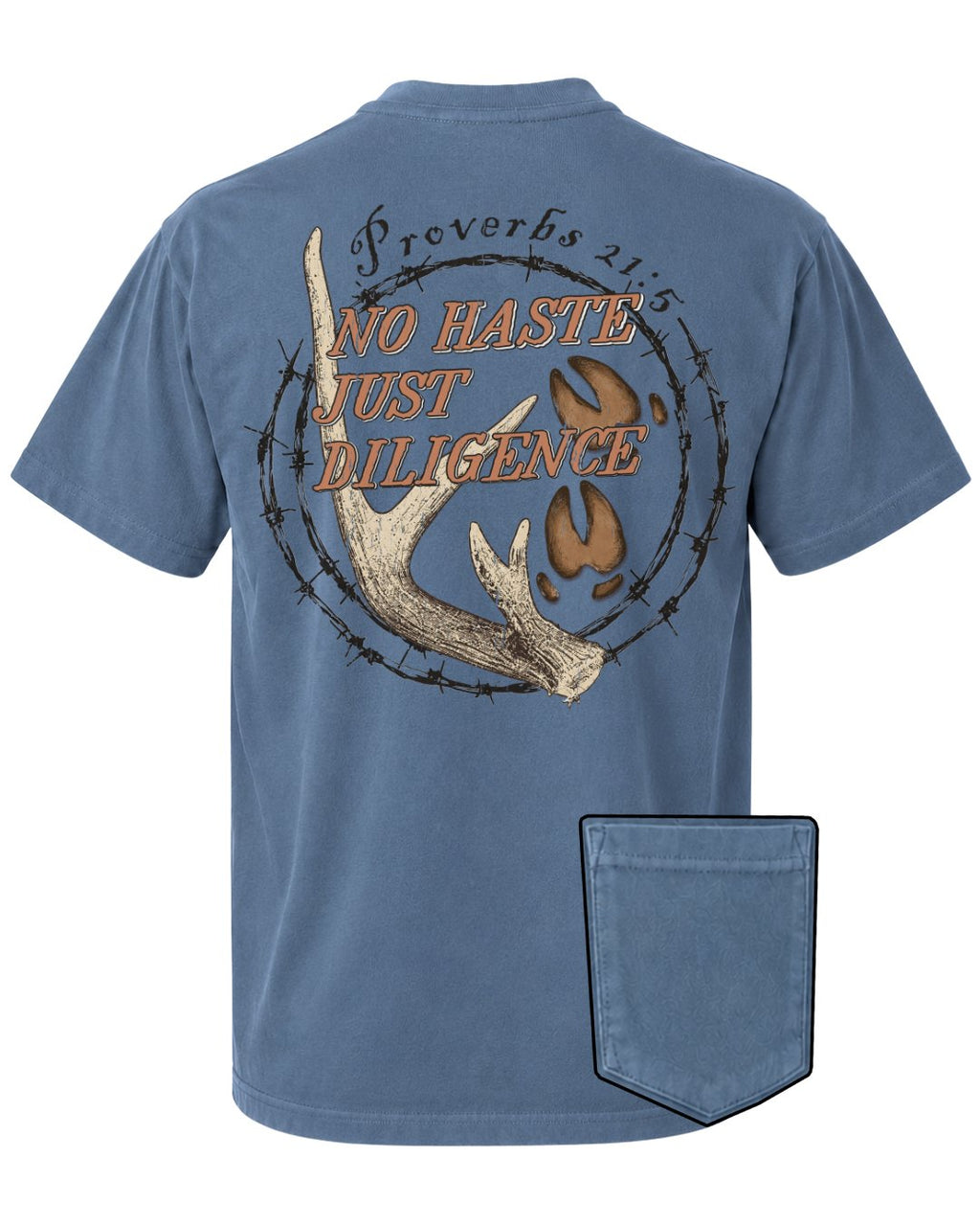 No Haste, Just Diligence POCKET Tee