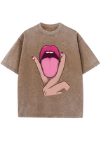 Tongue Vibe Y2K Washed Tee