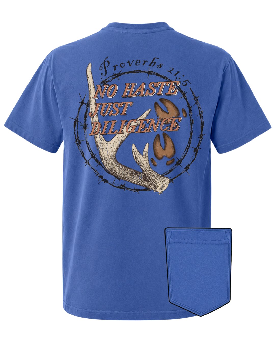 No Haste, Just Diligence POCKET Tee