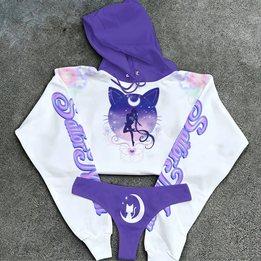 "Sailor Moon" Women's Hooded Thicken Suit Set