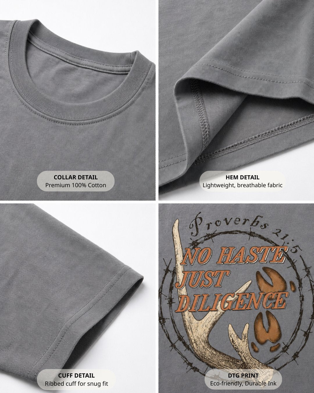 No Haste, Just Diligence POCKET Tee Secondary image