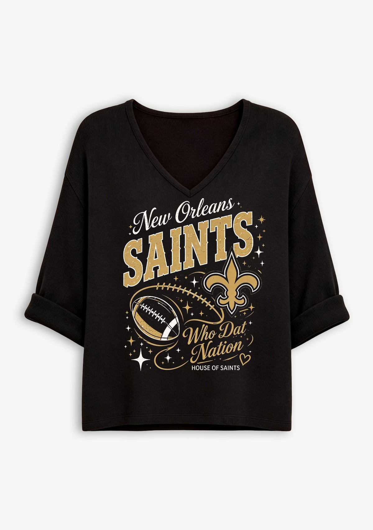 Women New Orleans Saints Long Sleeve Game Day Shirt