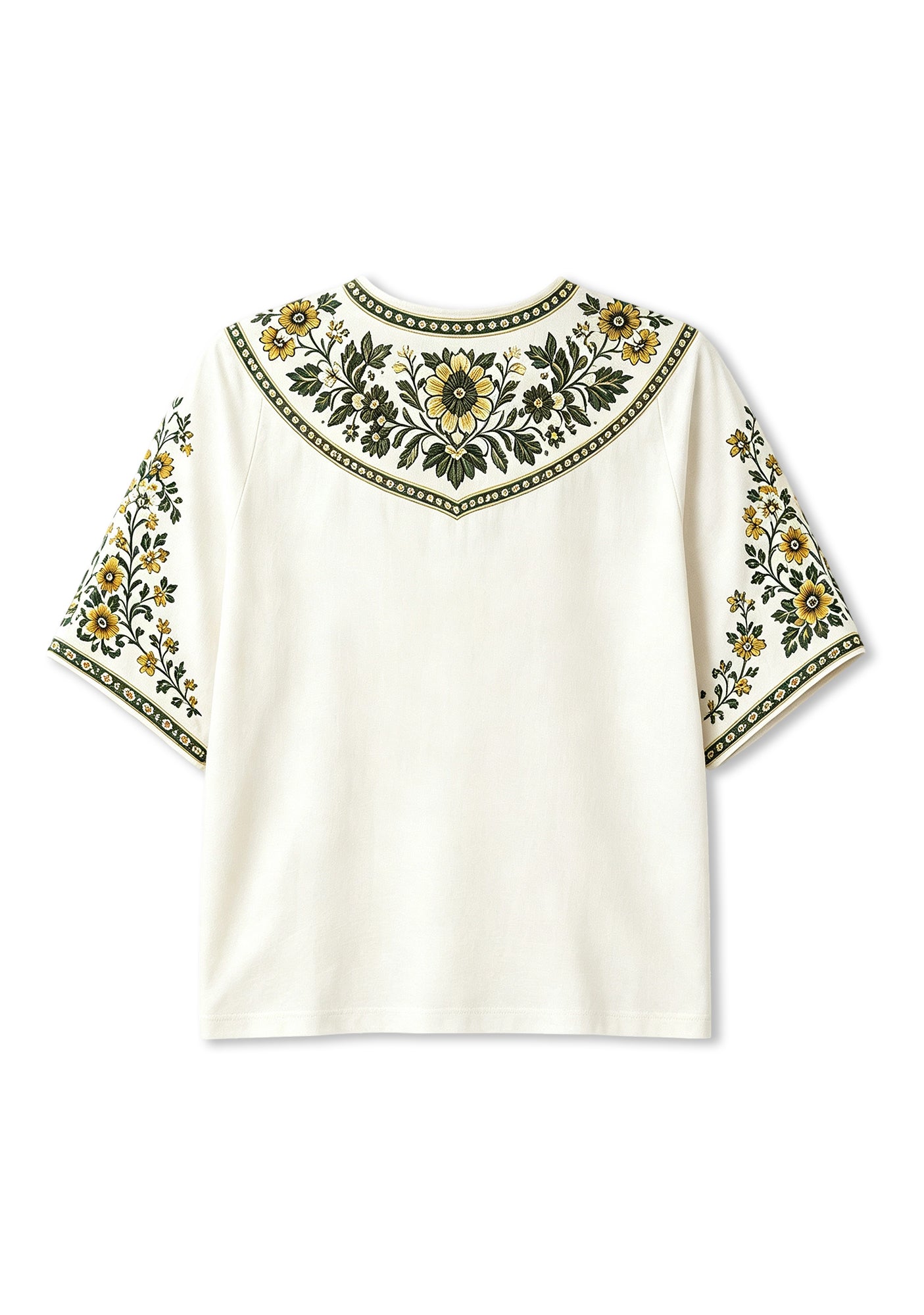 Boho Floral Border Edmonton Elks V-Neck Blouse