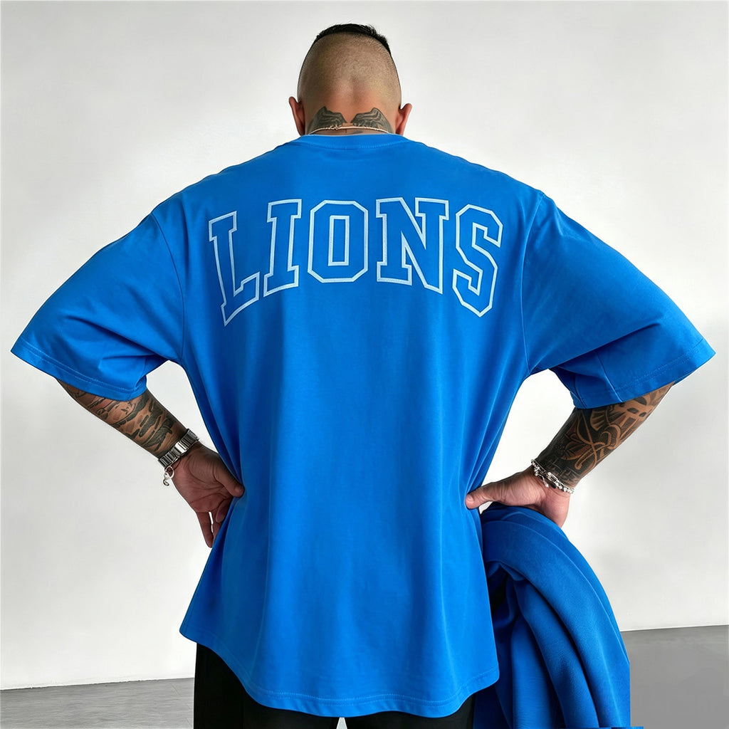 Detroit Lions Retro Printed T-Shirt