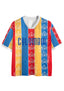 Colombia National Flower Orchid Striped Mesh Jersey Shirts