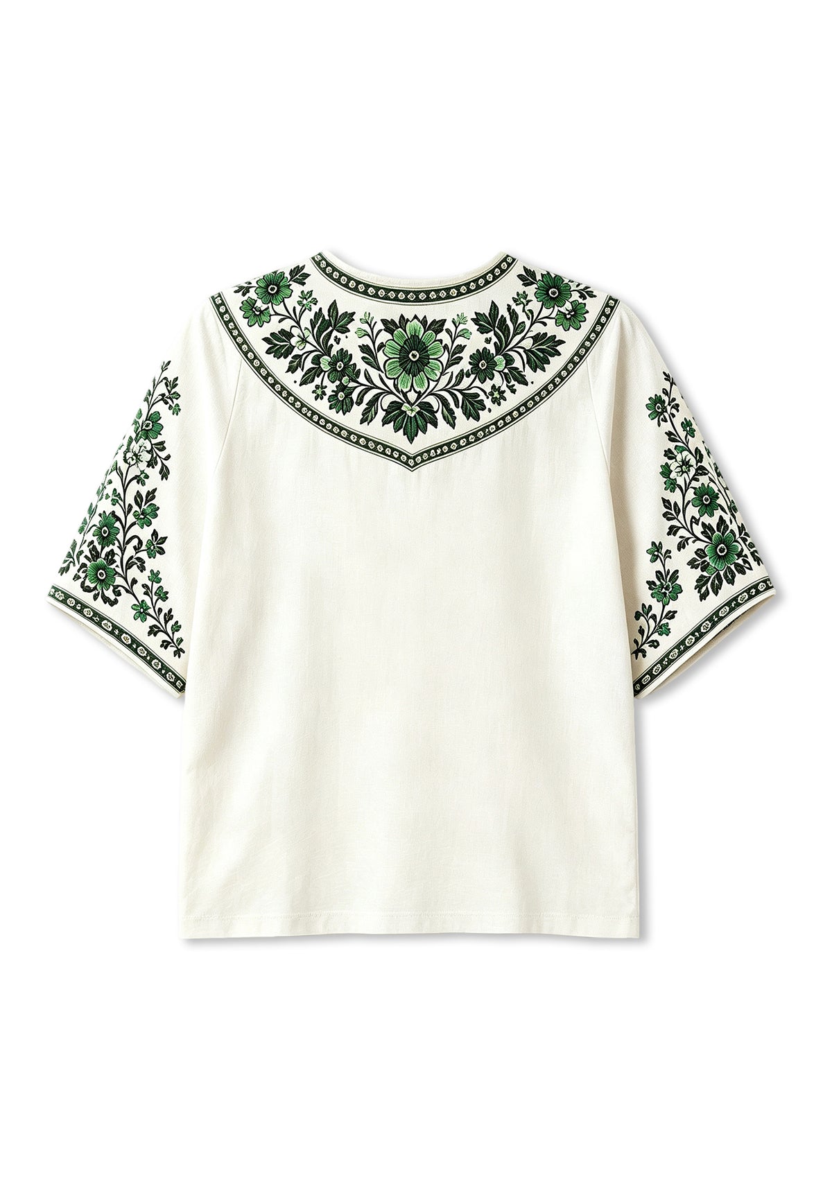 Women's Boho Floral Green Bay Packers Hello Kitty Game Day V Neck Shirt