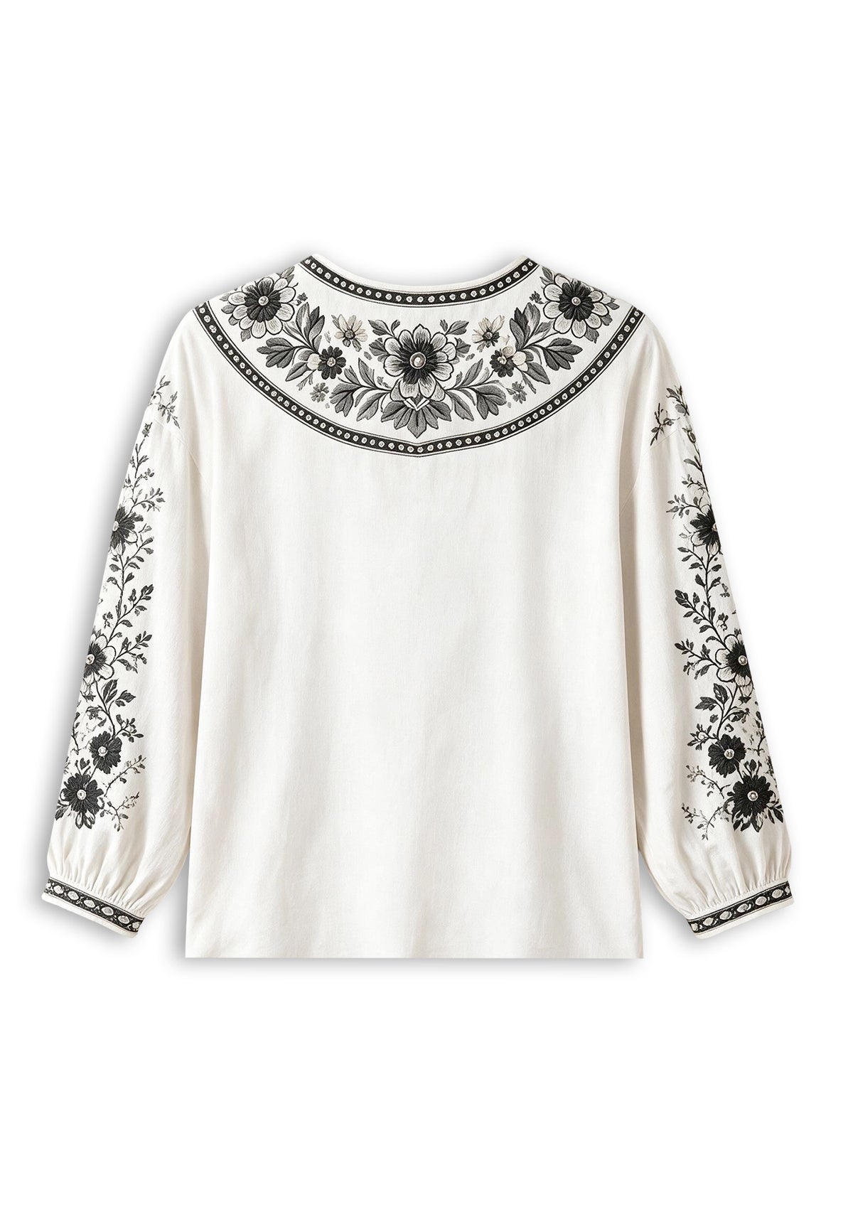 Women's Las Vegas Raiders Boho Floral Printed V-Neck Long Sleeve Shirt