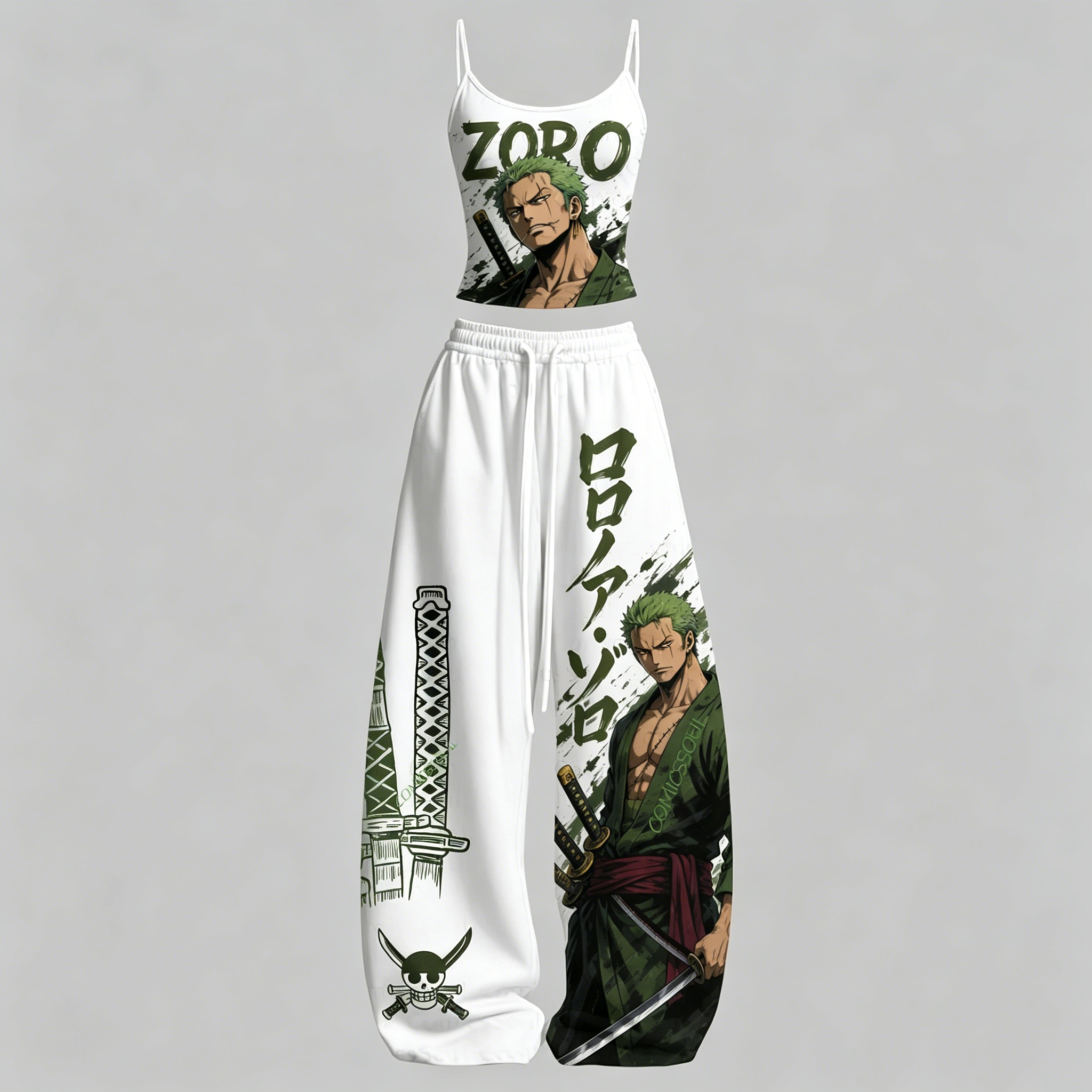 One Piece Top & Elasticated Trousers Two-Piece Set