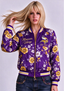 Women Minnesota Vikings Floral Print Zip Up Jacket Custom Name For Fan