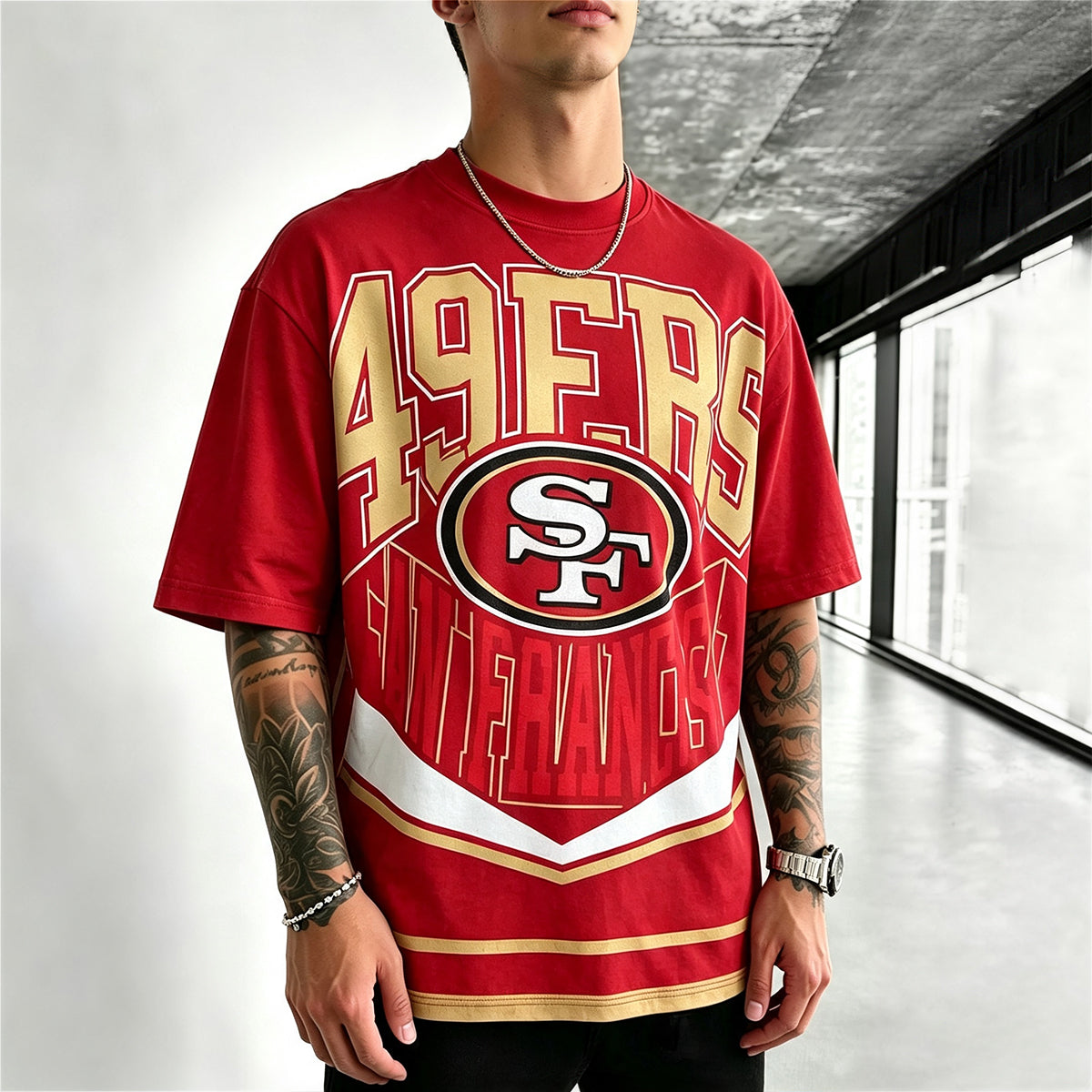 San Francisco 49ers Bold Arch Logo Printed T-Shirt
