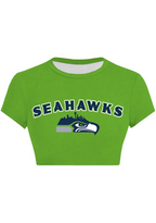 Green Navy Seahawks Mascot Tops & Elasticated Trousers Two-Piece Set