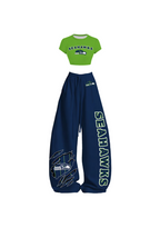 Green Navy Seahawks Mascot Tops & Elasticated Trousers Two-Piece Set