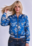 Women Detroit Lions Floral Print Zip Up Jacket Custom Name For Fan