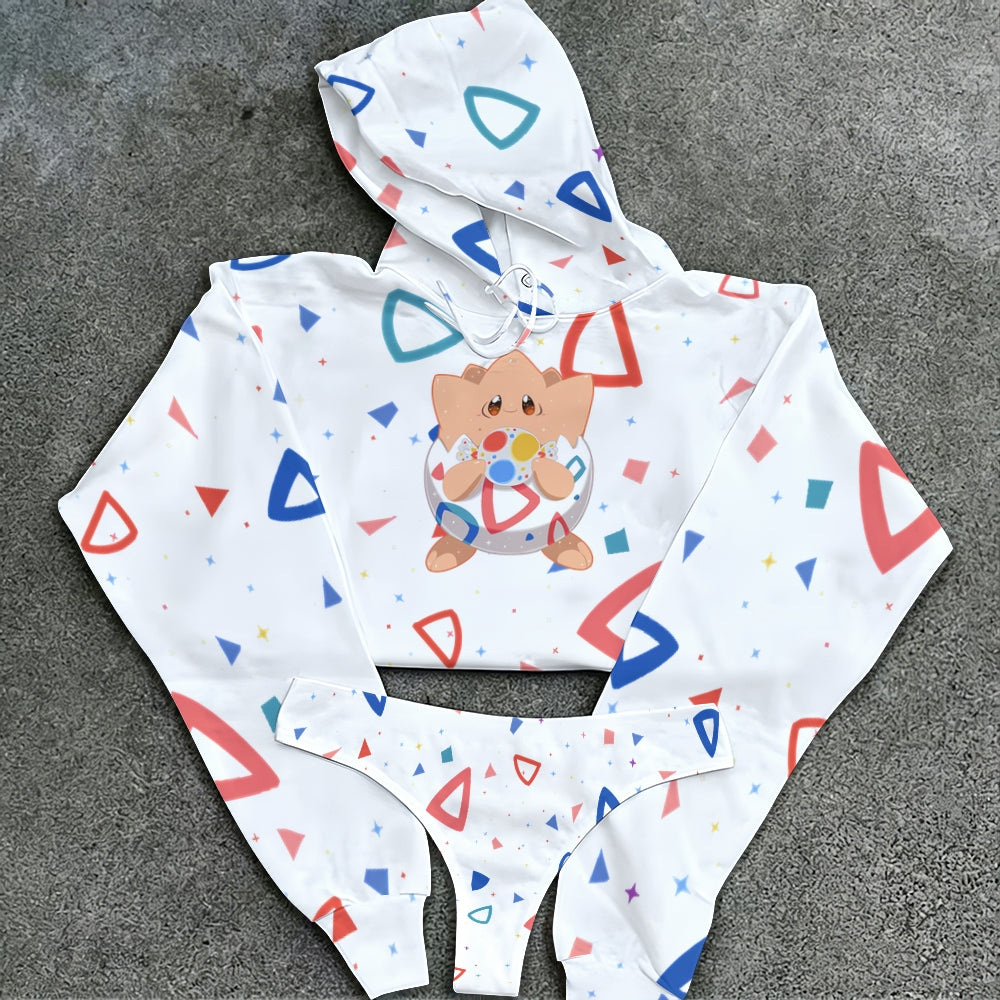 Pokémon Women's Cropped Hoodie & Thong Sets