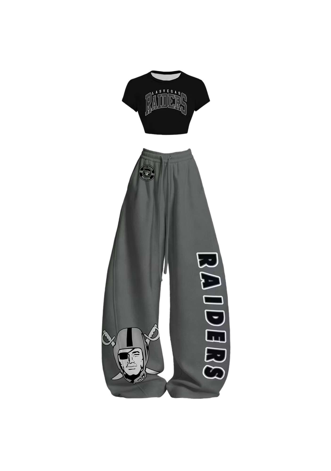Las Vegas Raiders Raider Head Mascot Tops & Elasticated Trousers Two-Piece Set Main image