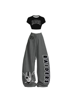 Las Vegas Raiders Raider Head Mascot Tops & Elasticated Trousers Two-Piece Set
