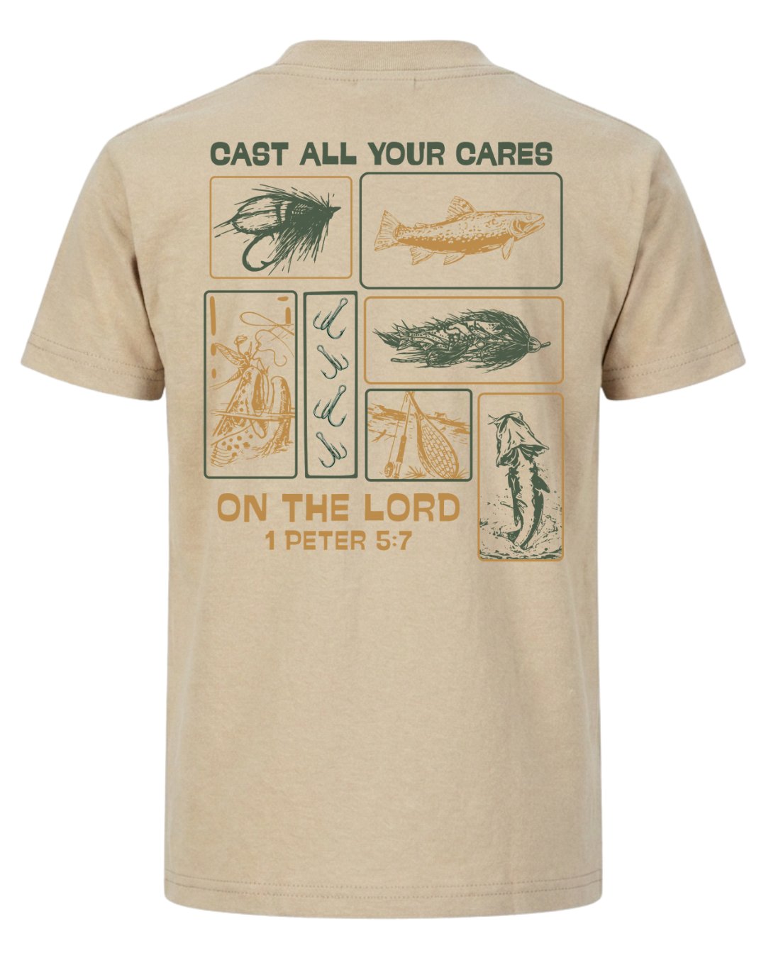 Faith & Fishing "Cast Your Cares" T-shirt Main image