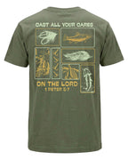 Faith & Fishing "Cast Your Cares" T-shirt