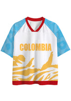 Abstract Gold Stripe Colombia Mesh Jersey Shirts
