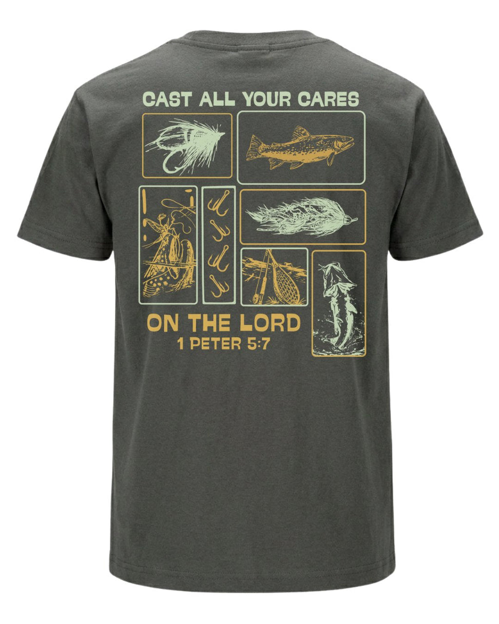 Faith & Fishing "Cast Your Cares" T-shirt