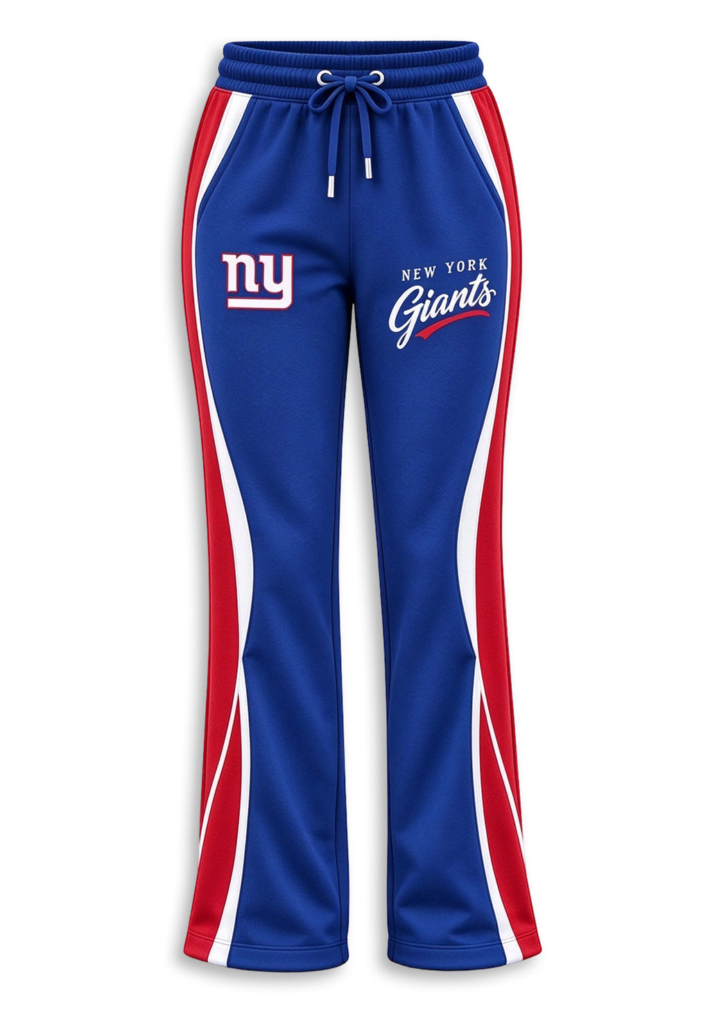 Women's New York Giants Crewneck Sweatshirt & Flared Pants 2 Piece Set