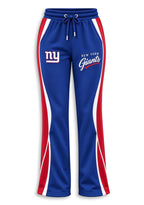 Women's New York Giants Crewneck Sweatshirt & Flared Pants 2 Piece Set