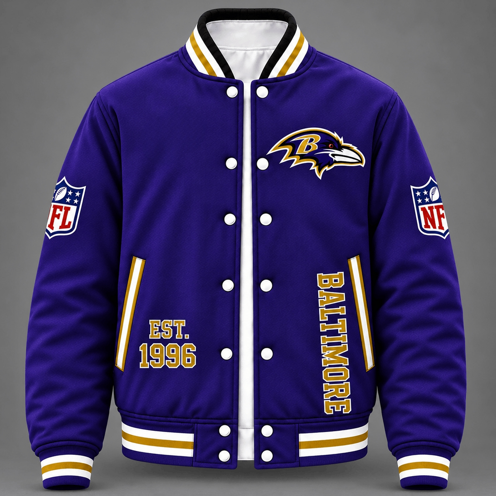 Baltimore Ravens Purple Varsity Jacket