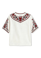 Boho Floral Border Ottawa Redblacks V-Neck Blouse