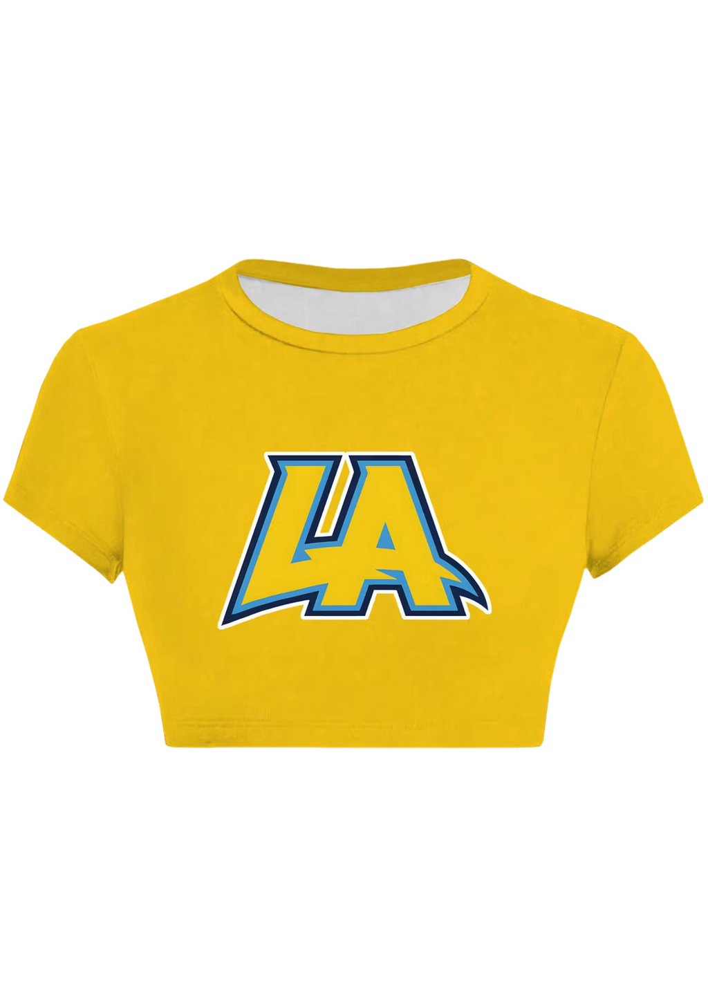 Yellow Blue Chargers Mascot Tops & Elasticated Trousers Two-Piece Set