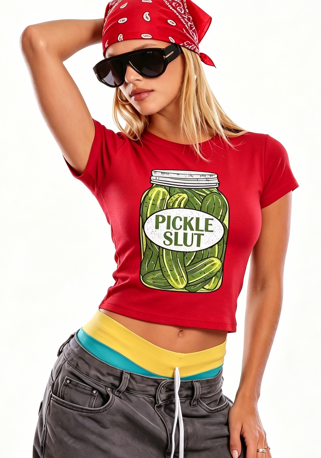 Pickle Slxt Y2K Baby Tee