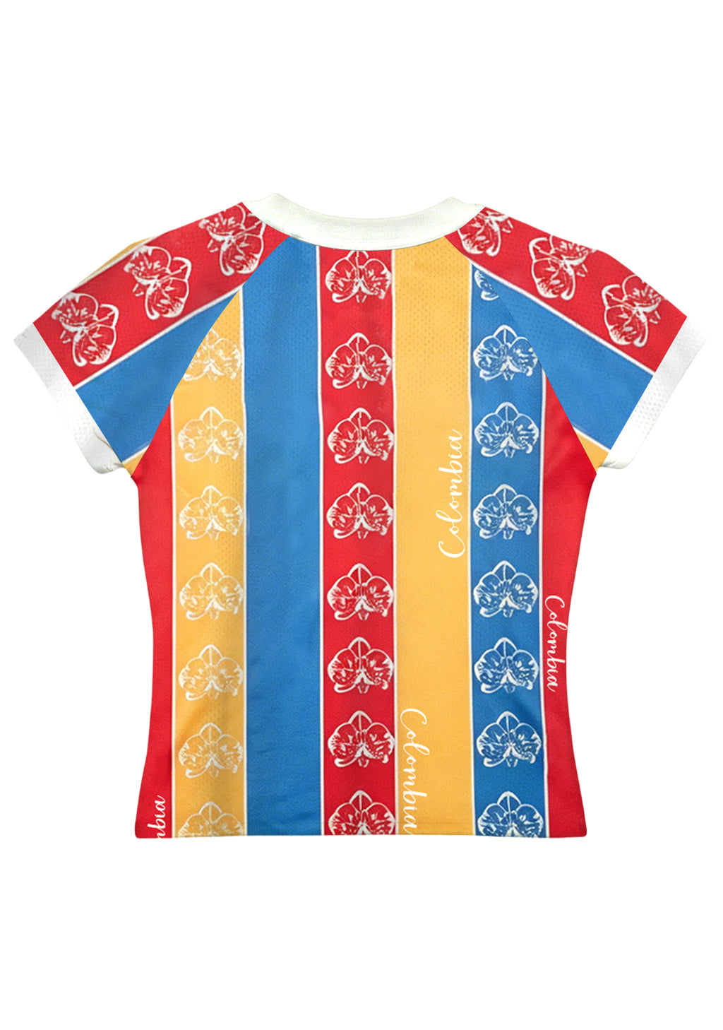 Colombia National Flag Stripe Orchid Baby Tee