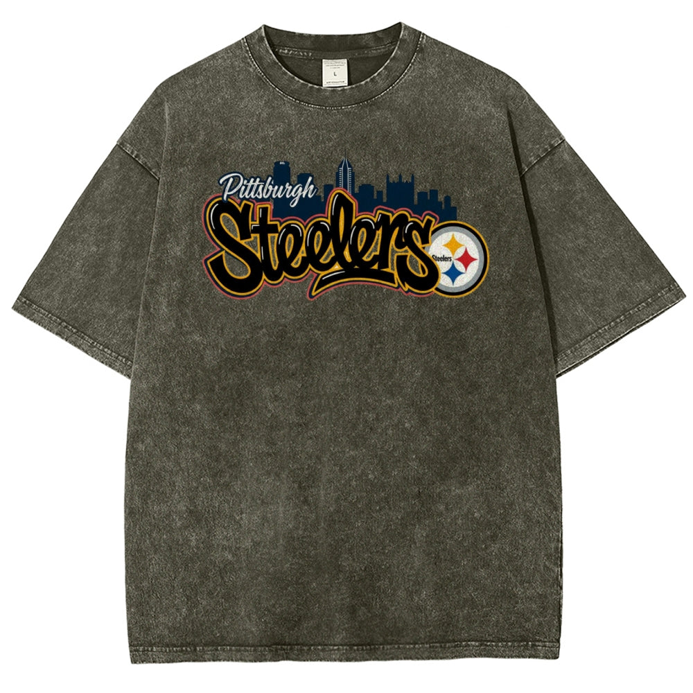 Pittsburgh Steelers Unisex Vintage Washed T-shirt