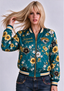 Women Jacksonville Jaguars Floral Print Zip Up Jacket Custom Name For Fan