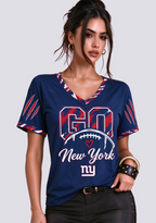 Go New York Giants Football Fan V-Neck T-Shirt