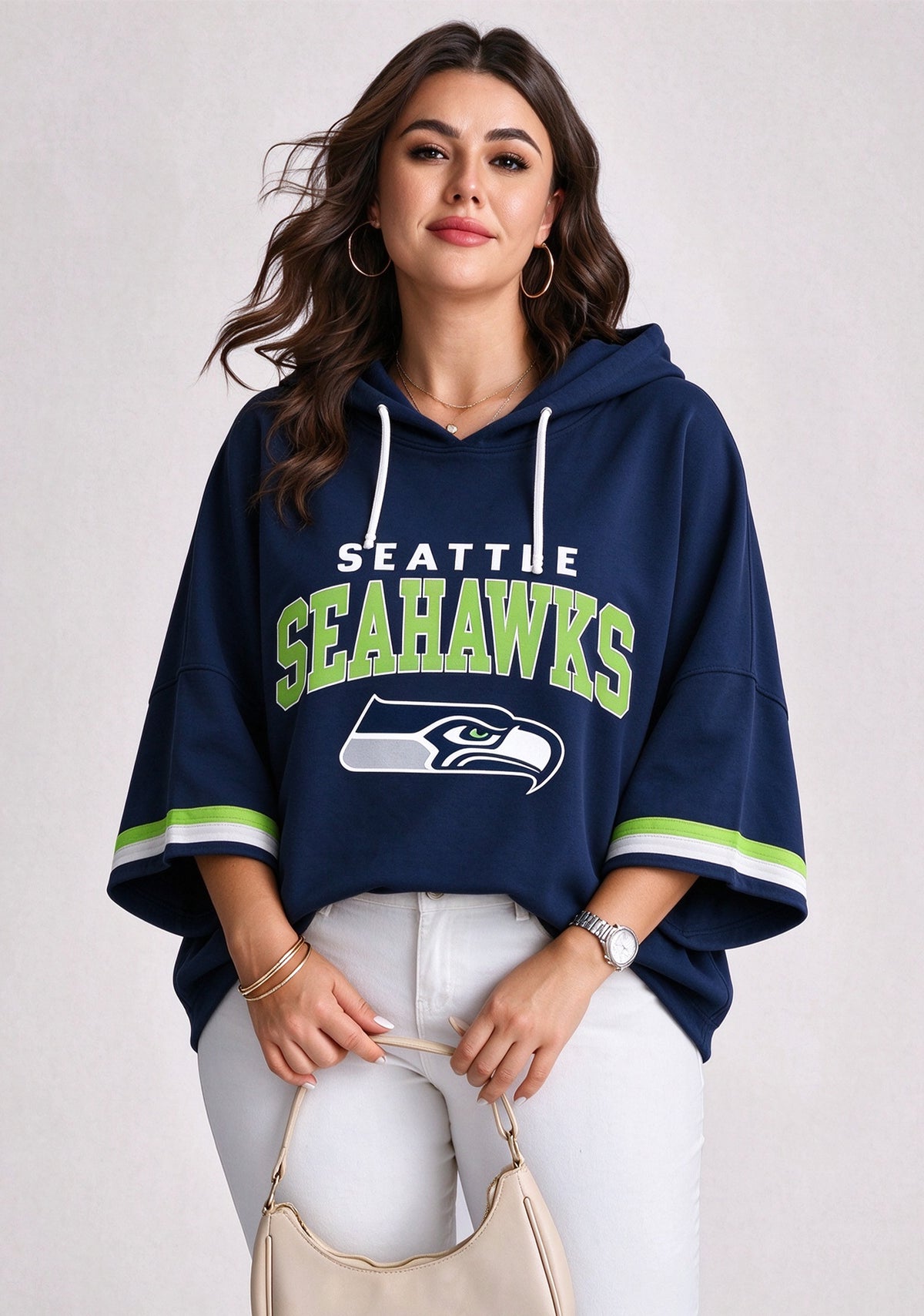 Women’s Seattle Seahawks 3/4 Dolman Sleeve Hoodie