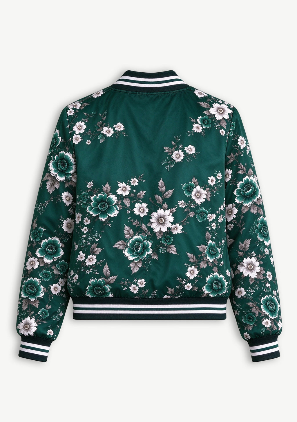 Women Philadelphia Eagles Floral Print Zip Up Jacket Custom Name For Fan
