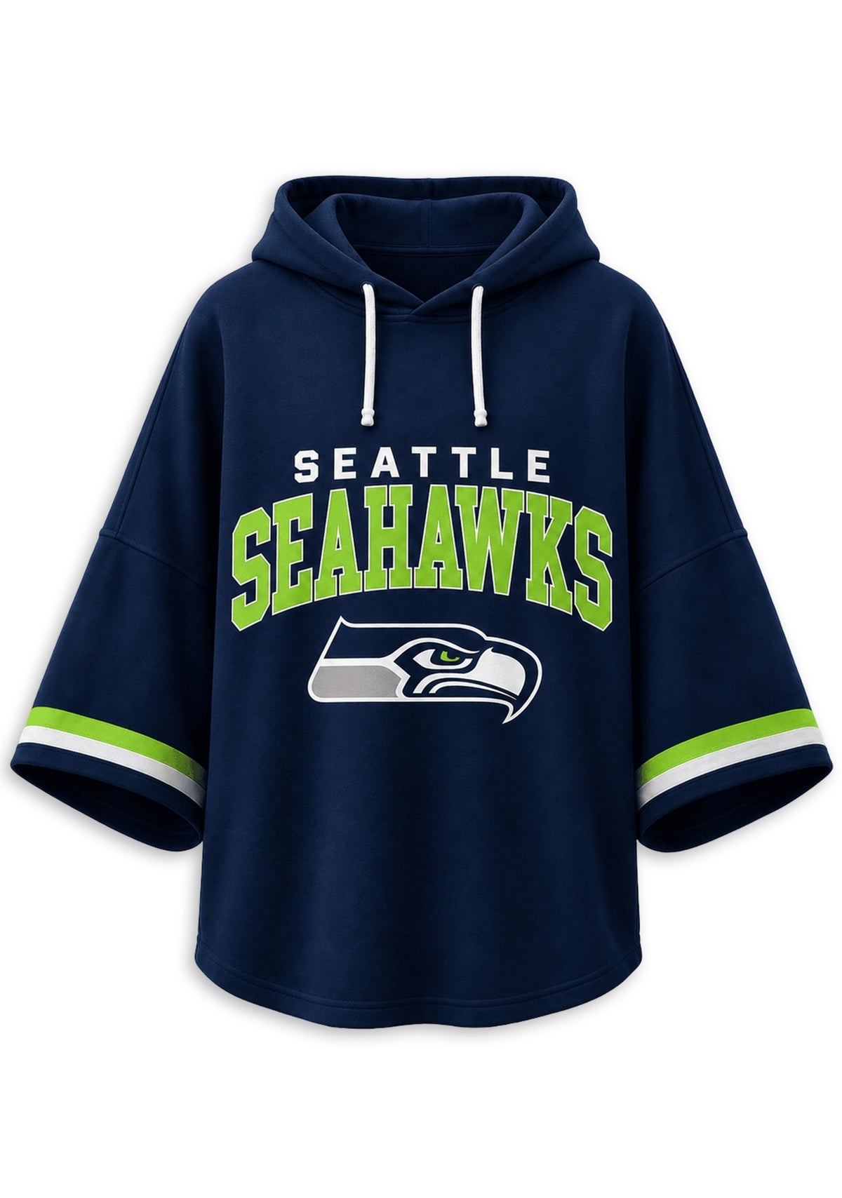 Women’s Seattle Seahawks 3/4 Dolman Sleeve Hoodie